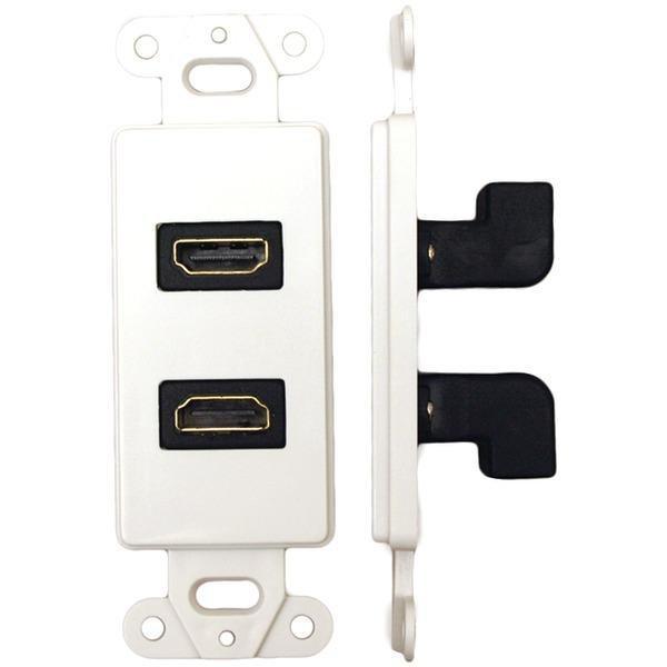 Decor Wall Plate Insert with 90deg Dual HDMI(R) Connector-Cables, Connectors & Accessories-JadeMoghul Inc.