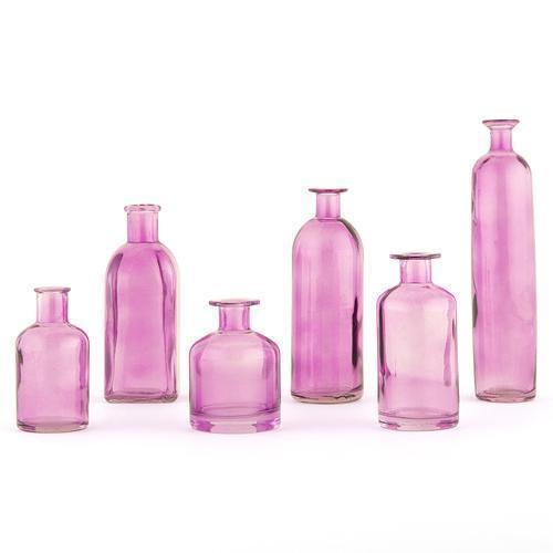 Decorating Glass Bottle Set - Purple (Pack of 1)-Ceremony Decorations-JadeMoghul Inc.