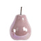 Decorative Accessories Pearlescent Ceramic Pear Figurine- Small- Pink- Benzara Benzara