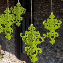 Decorative Artificial Moss Chandelier - Small Classical Green (Pack of 1)-Wedding Reception Decorations-JadeMoghul Inc.
