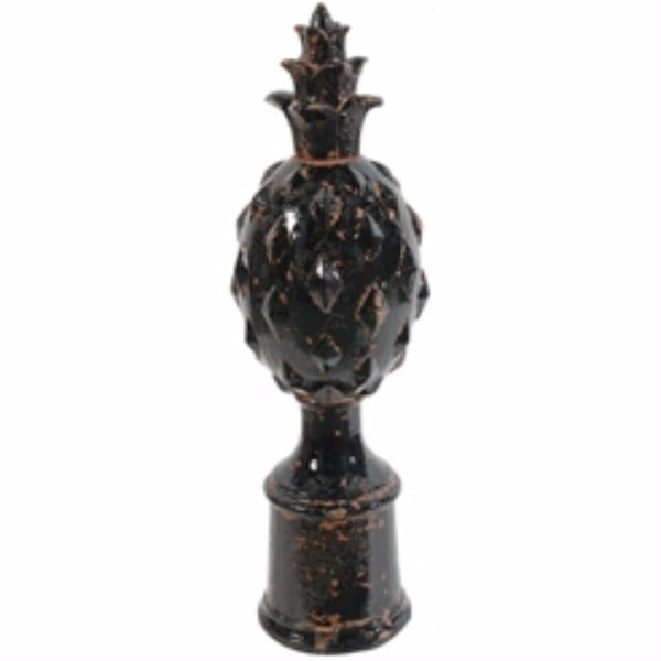 decorative Ceramic Finial, Black-Decorative Objects and Figurines-Black-ceramic-JadeMoghul Inc.