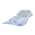 Decorative Ceramic Shell Figurine, Blue and White-Decorative Objects-Blue and White-Ceramic-JadeMoghul Inc.