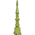 decorative Ceramic Spire, Large, Green-Decorative Objects and Figurines-Green-CERAMIC-JadeMoghul Inc.