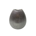 Decorative Ceramic Vase with Textured Pattern, Champagne Silver-Vases-Silver-Ceramic-JadeMoghul Inc.