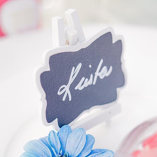 Decorative Chalkboards With White Frame - Small White (Pack of 6)-Table Planning Accessories-JadeMoghul Inc.