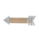 Decorative Fir Wood and Iron Arrow with Three Clips On Attached Wire, Brown and Gray-Decorative Objects-Brown and Gray-Fir Wood and Iron-JadeMoghul Inc.