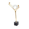 decorative Glass Orb On Metal Stand Sculpture, Multicolor