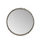 decorative Iron Framed Round Mirror, Bronze-Wall Mirrors-Bronze-METAL-JadeMoghul Inc.