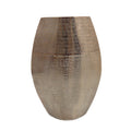 Decorative Metal Vase with Hammered Surface and Narrow Bottom, Bronze-Vases-Bronze-Metal-JadeMoghul Inc.