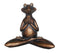 Decorative Objects and Figurines Notably Amusing decorative Resin Yoga Frog, Copper Benzara