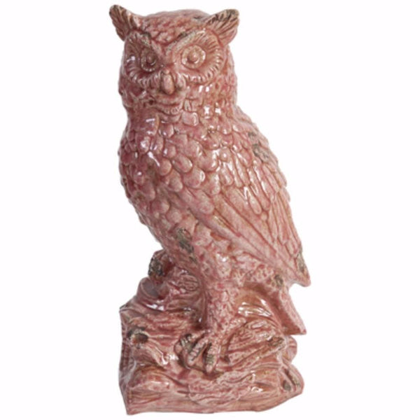 Decorative Objects and Figurines Owl Figurine In Distressed Finish Benzara