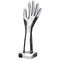 Decorative Objects and Figurines Polyresin Hand Decor On Base, White And Black Benzara