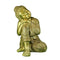 Decorative Objects and Figurines Polyresin Seated And Resting  Buddha Figurine, Gold Benzara