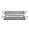 Decorative Trays Rectangular Shaped Metal Galvanized Trays, Set Of 2, Silver Benzara