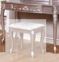 Decorative Wooden Vanity Desk with Cabriole Legs, Purple-Desk-Purple-Wood-JadeMoghul Inc.