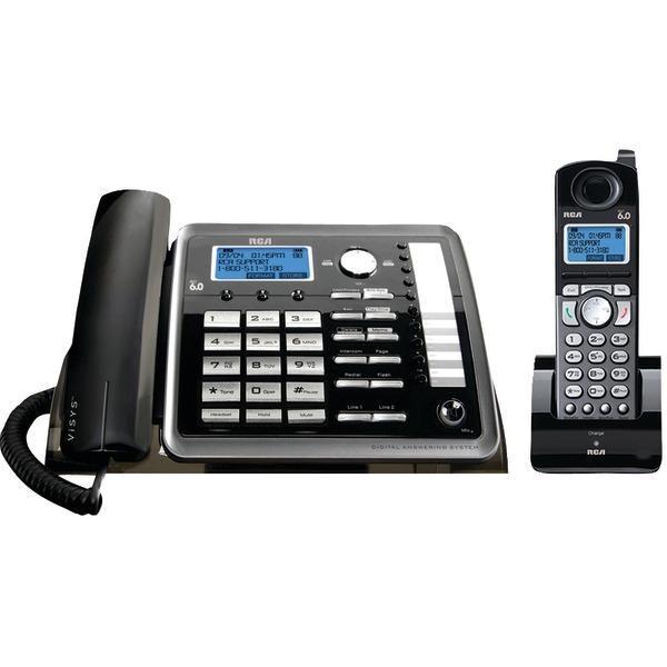 DECT 6.0 2-Line Corded/Cordless Expandable Phone with Caller ID & Answerer-Cordless Phones-JadeMoghul Inc.