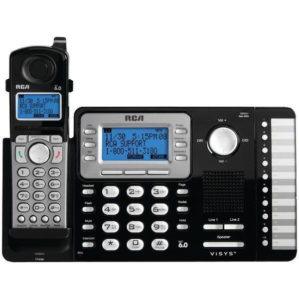 DECT 6.0 2-Line Expandable Cordless Phone with Caller ID (Without Answering System)-Cordless Phones-JadeMoghul Inc.