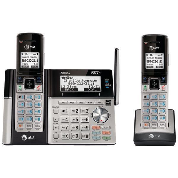 DECT 6.0 Connect-to-Cell(TM) 2-Handset Phone System with Dual Caller ID-Cordless Phones-JadeMoghul Inc.