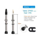 Deemount 2PCS 40/60/80/MM Brass or Alloy Stem Bicycle F/V Presta Tubeless Tire Valve Road Bike MTB Nipple W/Tool Alloy Valve Cap AExp