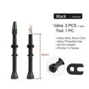 Deemount 2PCS 40/60/80/MM Brass or Alloy Stem Bicycle F/V Presta Tubeless Tire Valve Road Bike MTB Nipple W/Tool Alloy Valve Cap AExp