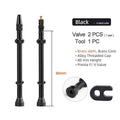 Deemount 2PCS 40/60/80/MM Brass or Alloy Stem Bicycle F/V Presta Tubeless Tire Valve Road Bike MTB Nipple W/Tool Alloy Valve Cap AExp