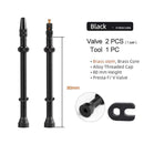 Deemount 2PCS 40/60/80/MM Brass or Alloy Stem Bicycle F/V Presta Tubeless Tire Valve Road Bike MTB Nipple W/Tool Alloy Valve Cap AExp
