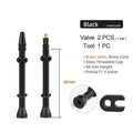 Deemount 2PCS 40/60/80/MM Brass or Alloy Stem Bicycle F/V Presta Tubeless Tire Valve Road Bike MTB Nipple W/Tool Alloy Valve Cap AExp