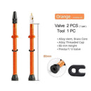 Deemount 2PCS 40/60/80/MM Brass or Alloy Stem Bicycle F/V Presta Tubeless Tire Valve Road Bike MTB Nipple W/Tool Alloy Valve Cap AExp