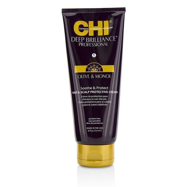 Deep Brilliance Olive & Monoi Soothe & Protect Hair & Scalp Protective Cream - 177ml-6oz-Hair Care-JadeMoghul Inc.