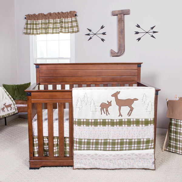 Deer Lodge 3 Piece Crib Bedding Set-DEER LODGE-JadeMoghul Inc.