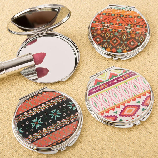 delightful Aztec design compact mirror-Personalized Gifts for Women-JadeMoghul Inc.