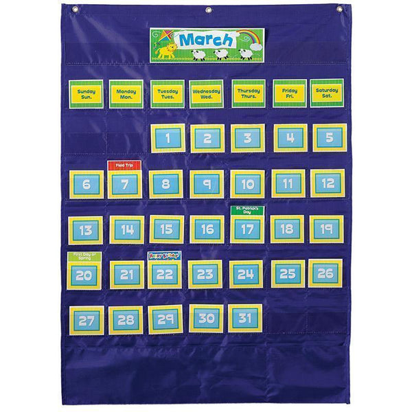 DELUXE CALENDAR POCKET CHART-Learning Materials-JadeMoghul Inc.