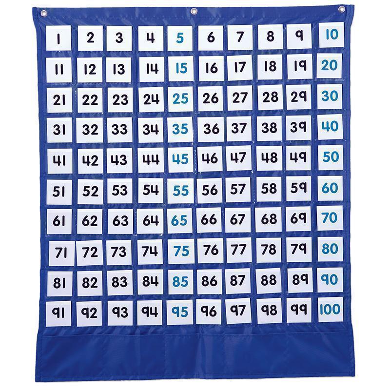 DELUXE HUNDRED BOARD POCKET CHART-Learning Materials-JadeMoghul Inc.