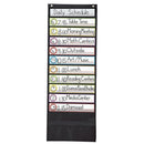 DELUXE SCHEDULING POCKET CHART BLK-Learning Materials-JadeMoghul Inc.