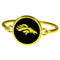 Denver Broncos Gold Tone Bangle Bracelet-NFL,Denver Broncos,Jewelry & Accessories-JadeMoghul Inc.