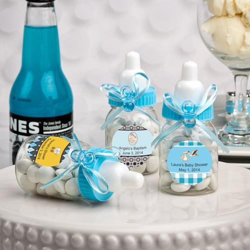 Design Your Own Collection Blue Baby Bottle Favors-Favors By Type-JadeMoghul Inc.