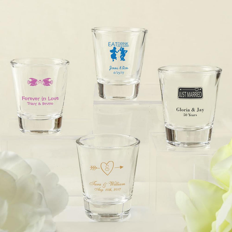 Design your own collection screen printed shot glass from fashioncraft-Favors By Season-JadeMoghul Inc.