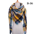Designer 2020 knitted spring winter women scarf plaid warm cashmere scarves shawls luxury brand neck bandana  pashmina lady wrap JadeMoghul Inc. 