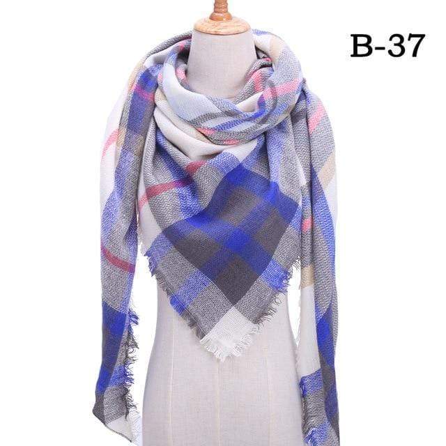 Designer 2020 knitted spring winter women scarf plaid warm cashmere scarves shawls luxury brand neck bandana  pashmina lady wrap JadeMoghul Inc. 