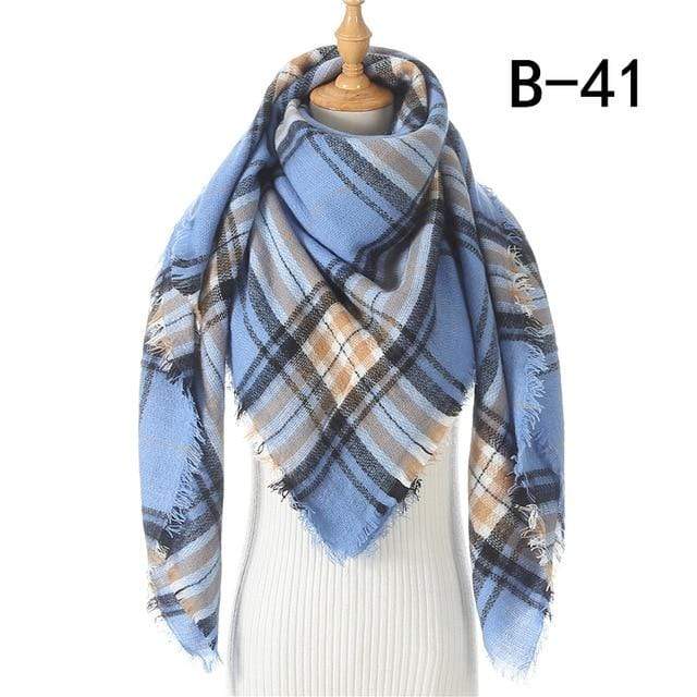 Designer 2020 knitted spring winter women scarf plaid warm cashmere scarves shawls luxury brand neck bandana  pashmina lady wrap JadeMoghul Inc. 