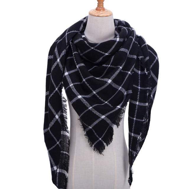 Designer 2020 knitted spring winter women scarf plaid warm cashmere scarves shawls luxury brand neck bandana  pashmina lady wrap JadeMoghul Inc. 
