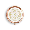 Designer Compact Mirror - Gem Stone Print Rose Gold Bright Purple (Pack of 1)-Personalized Gifts for Women-Royal Blue-JadeMoghul Inc.