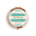 Designer Compact Mirror - Striped Print Rose Gold Silver (Pack of 1)-Personalized Gifts for Women-Black-JadeMoghul Inc.