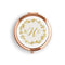 Designer Compact Mirror - Wreath Monogram Print Silver Gold (Pack of 1)-Personalized Gifts for Women-Gold-JadeMoghul Inc.