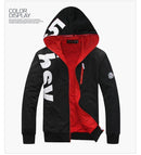 Designer Cool Hoodie - Men Casual Slim Sweatshirt-Red-M-JadeMoghul Inc.
