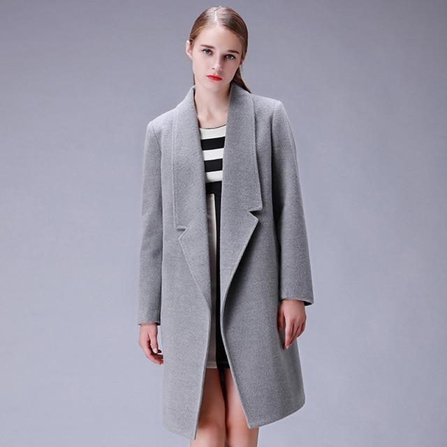 Designer Inspired Woolen Winter Coat-Gray-S-JadeMoghul Inc.
