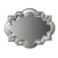 Designer Mirror with Polystone Frame - Benzara-Wall Mirrors-Silver-Wood-Shiny-JadeMoghul Inc.