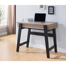 Wooden Desk With Pull Out Drawer, Brown And Black