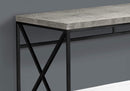 Desks Black Desk - 23'.75" x 47'.25" x 29'.75" Grey, Black, Particle Board, Metal - Computer Desk HomeRoots