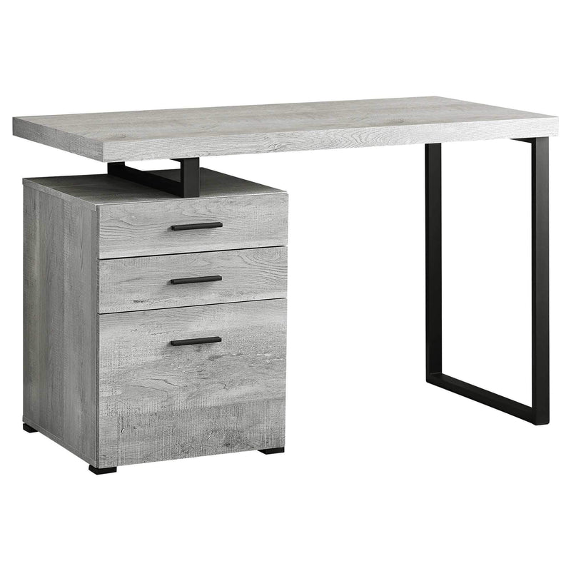 Desks Black Desk - 23'.75" x 47'.25" x 30" Grey, Black, Particle Board, Hollow-Core, Metal, - Computer Desk HomeRoots